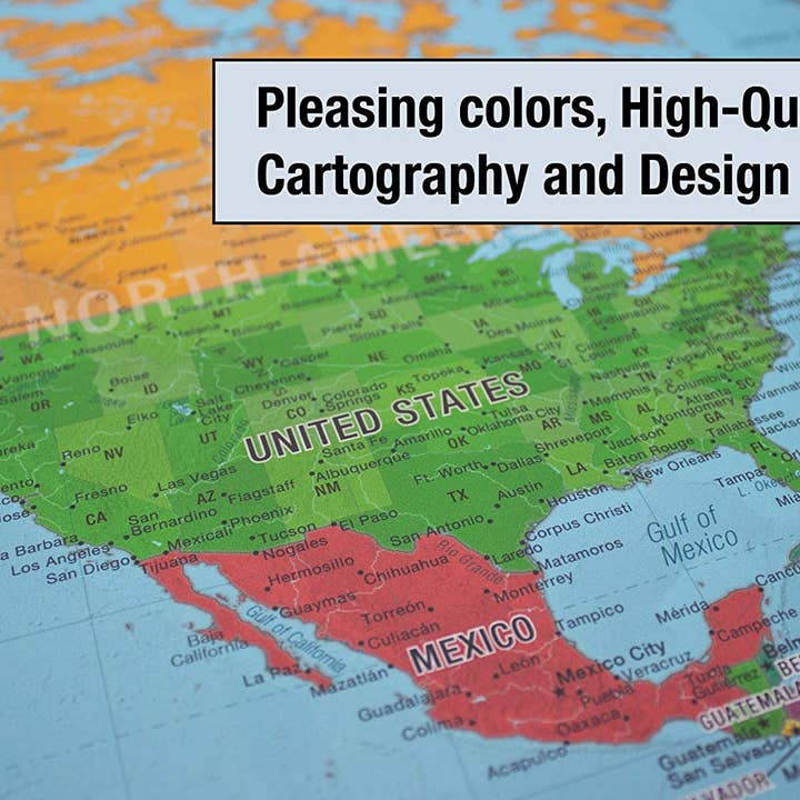 Map Shop – Großhandel Karten – World Voyager Wandkarte, laminiert2