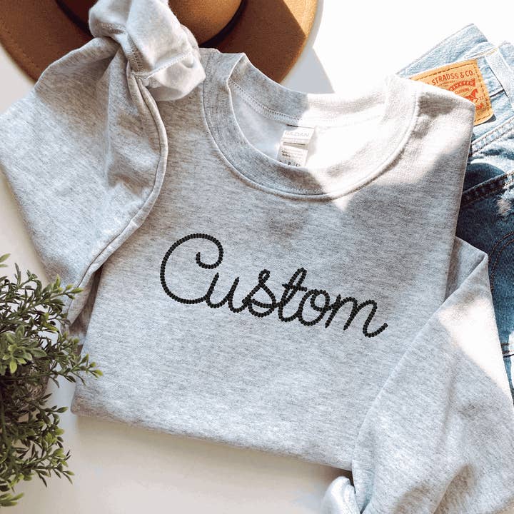 Bash - Wholesale Sweatshirt - Women's - Custom Embroidered Sweatshirt, Embroidered, Chain Stitch
