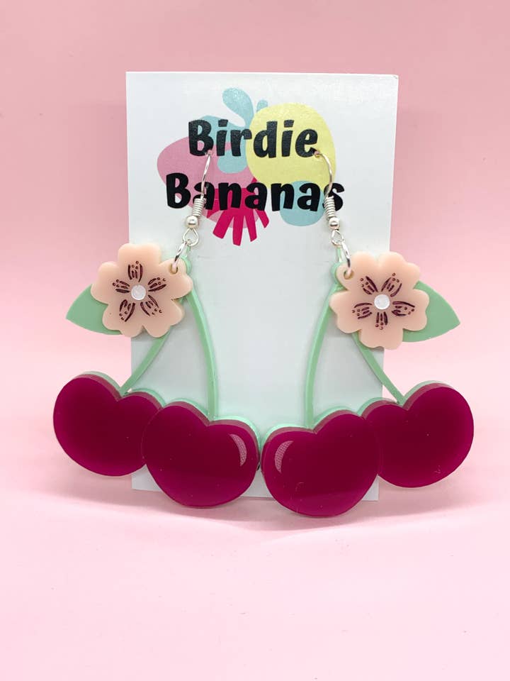 Orecchini Fiori di Ciliegio per la vendita all'ingrosso da parte di Birdie Bananas