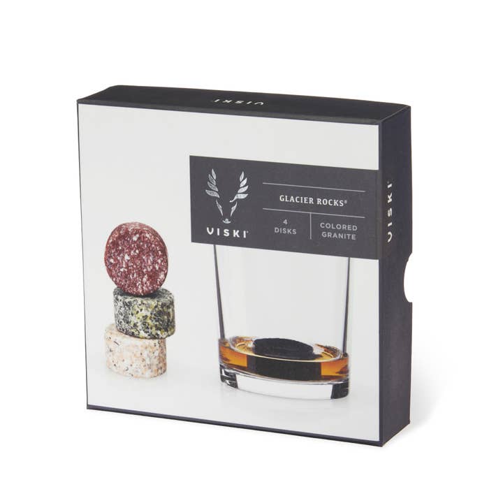 Viski - Vente Cubes de refroidissement pour boisson - Glacier Rocks® Ensemble de 4 Pierres Rafraîchissantes en Granit Multicolore1