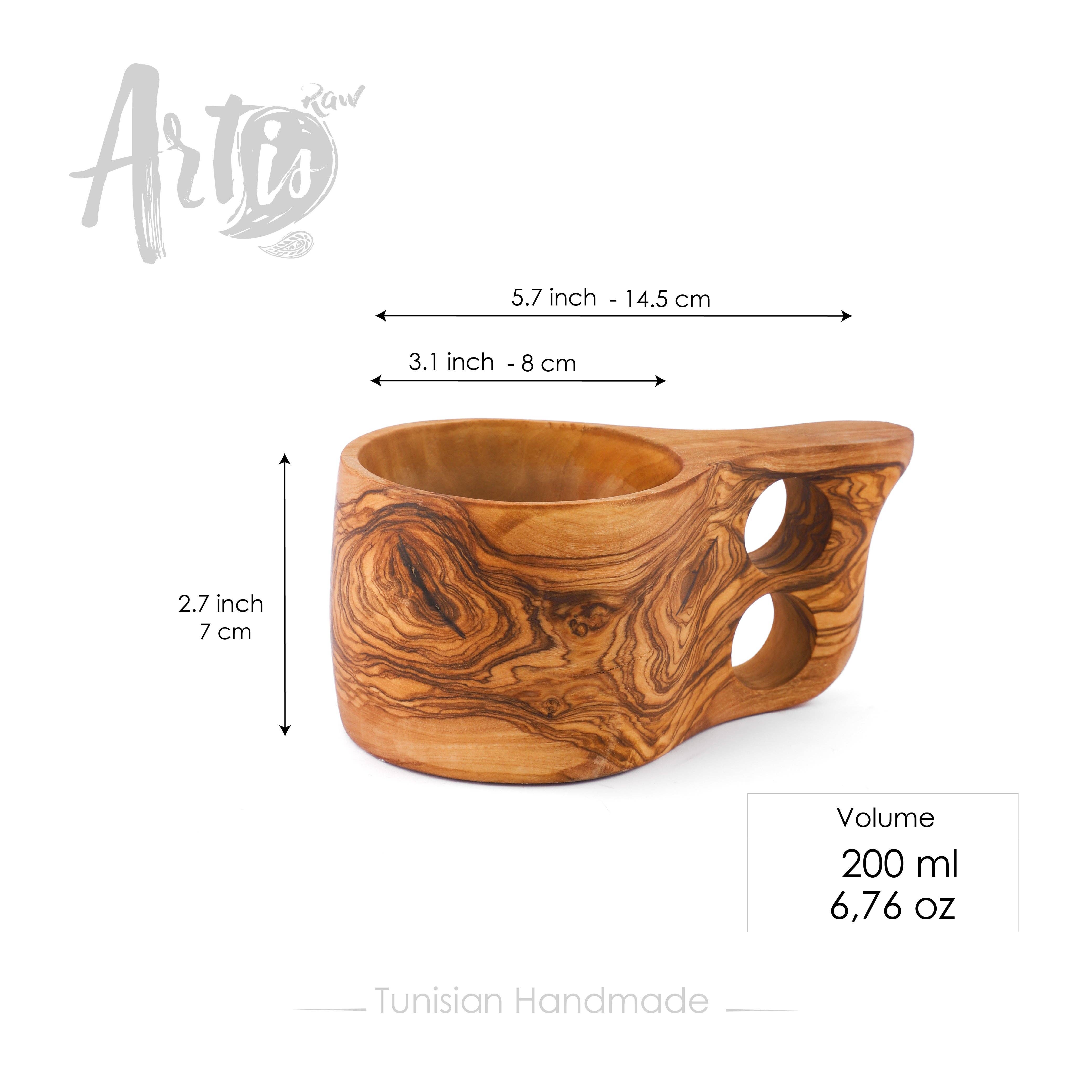 Krafts GmbH Olive Wood - Wholesale Drinking Glass/Cup - Kuksa Becher Olivenholz – Handgemacht & Outdoor-tauglich1