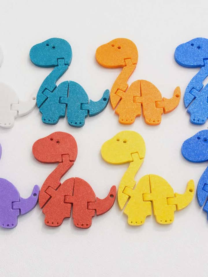 3d Printed Small Articulated Dinos Colorful Kids Toys for wholesale by Bub's Trading Post
