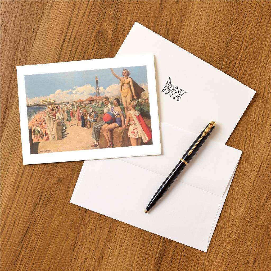 Found Image Press - Wholesale Stationery/Notecard Set - Greeting Card EN-415 Vacationing at Blackpool1