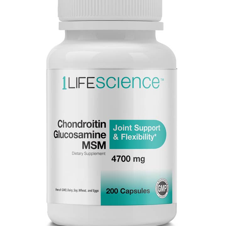 1 Life Science - Wholesale Oral Supplement/Vitamin - Gluc/Chond w/MSM 4700mg/5 - 200cap