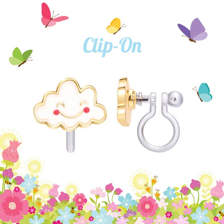 CLIP ON Cutie Earrings | Happy Cloud
for wholesale by Girl Nation