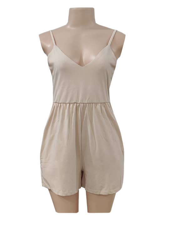 Rosa Clothing - Wholesale Romper - Women's - basic chill & loose tennis camisole romper