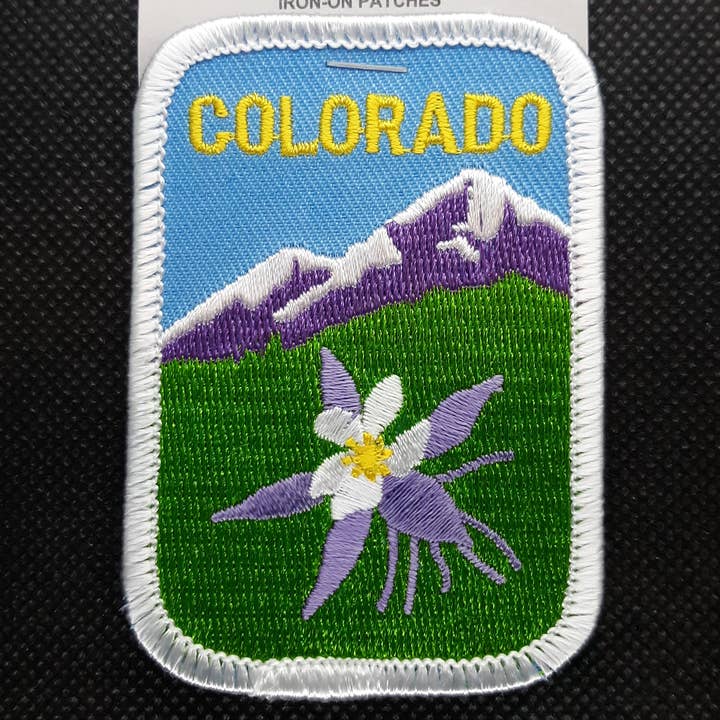 Patch - CO Columbine for Colorado for wholesale by Fantastic Souvenirs, Gifts & Collectibles