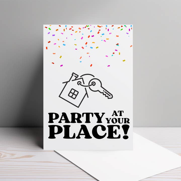 Fest hos dig | Roligt inflyttningskort för wholesale av By Megan