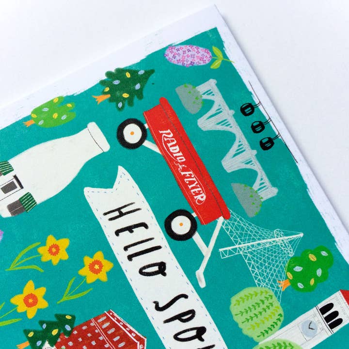 Honeyberry Studios - Wholesale Everyday Greeting Card - Hello Spokane Greeting Card3