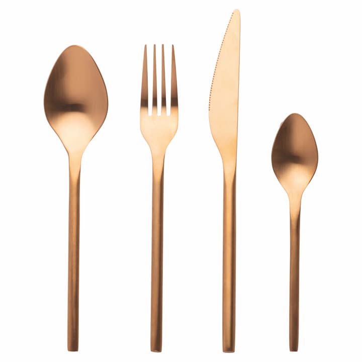 GALLERY SET 24PCS BESTECK MATTGOLD für den Großhandel von VdE Tivoli 1996