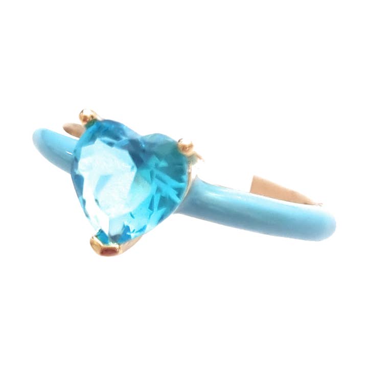 Anel de Esmalte Colorido com Zircônio - Moda Verão 2022 por atacado de Butterfly