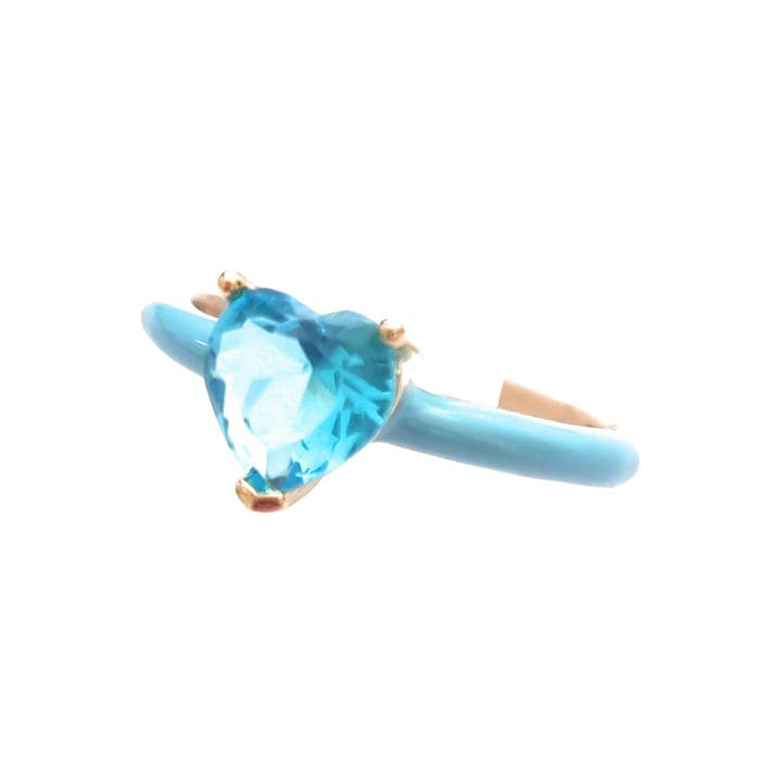 Colored Enamel Ring with Zircon - Summer Fashion 2022 for wholesale by Butterfly