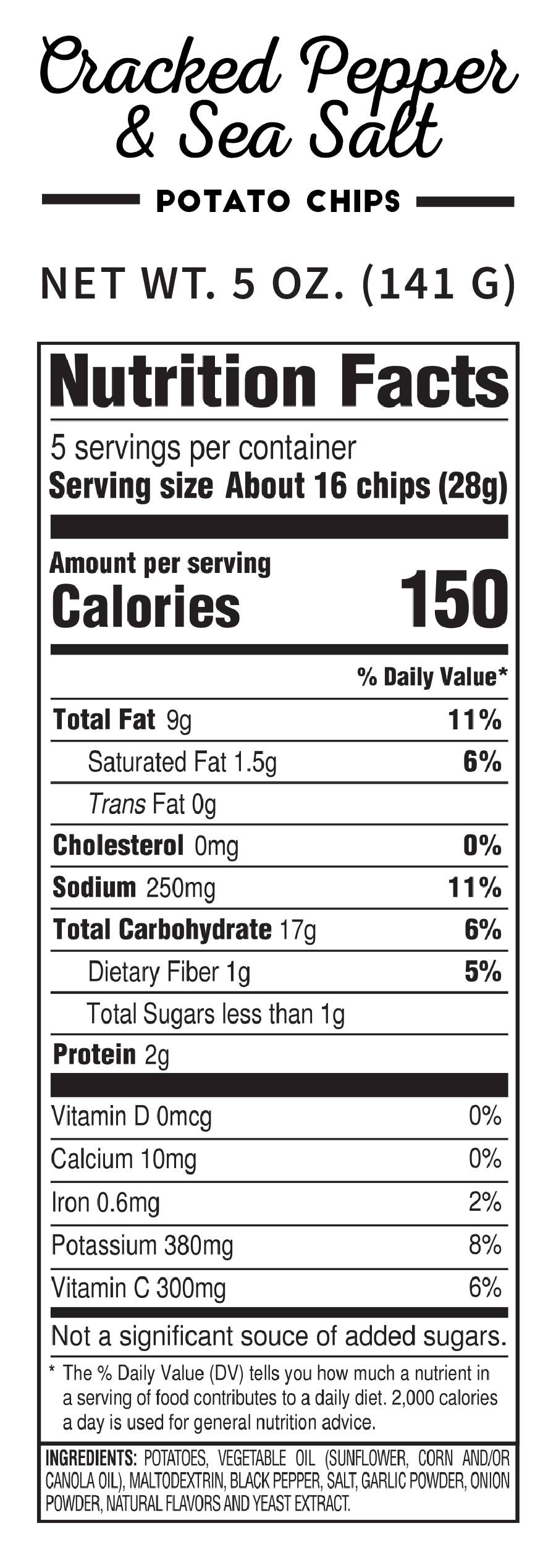 Pop Daddy Snacks - Vente Chips - Croustilles cuites au poivre concassé et au sel de mer, 5 oz2