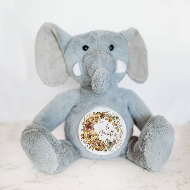 Grow With Me Baby Co - Wholesale Stuffed/Plush Toy - Kids & Baby - Baby Monthly Milestones, Elephant Stuffed Animal2