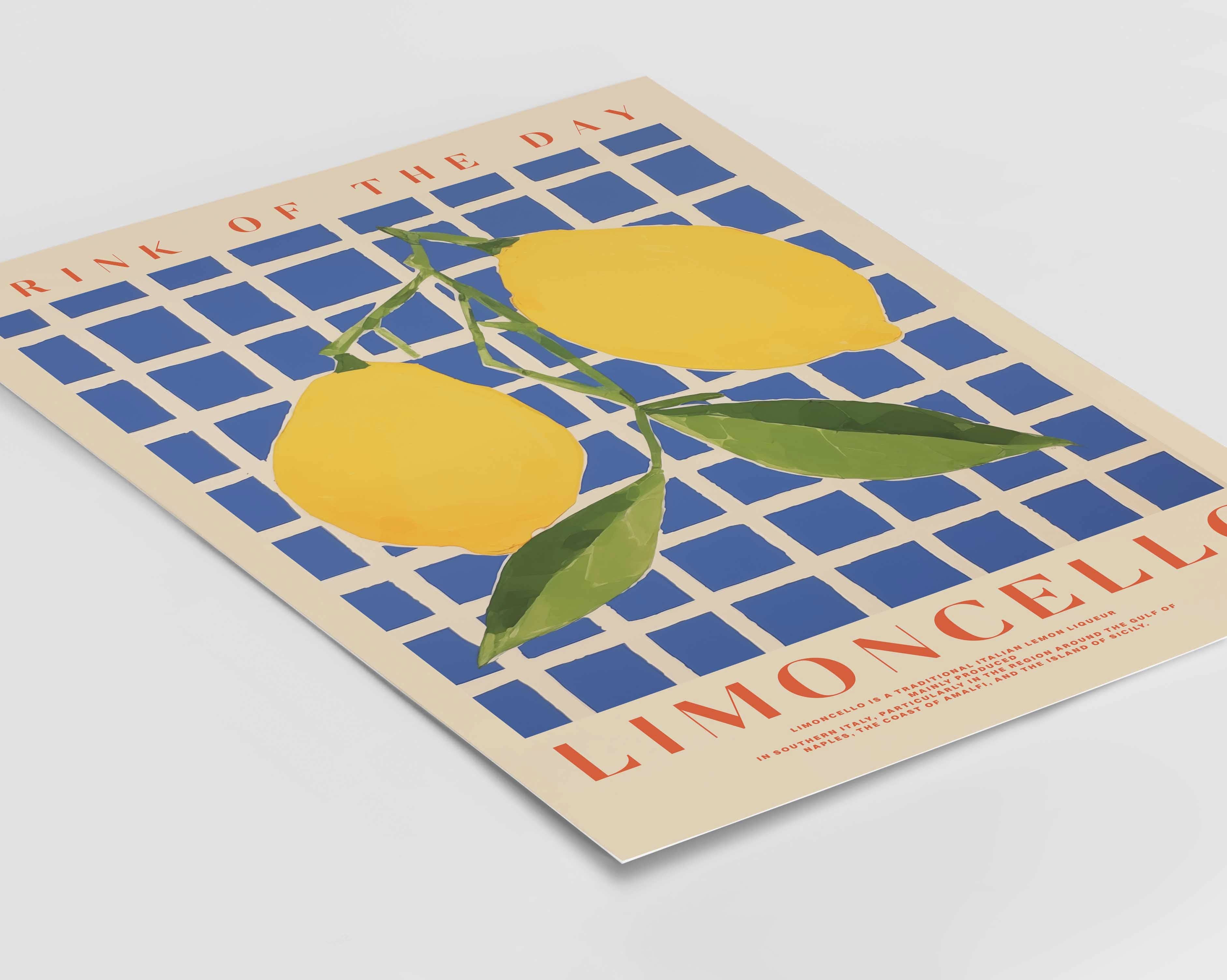 D'LUXE PRINTS - Wholesale Poster - Drink Of The Day: Limoncello Print3