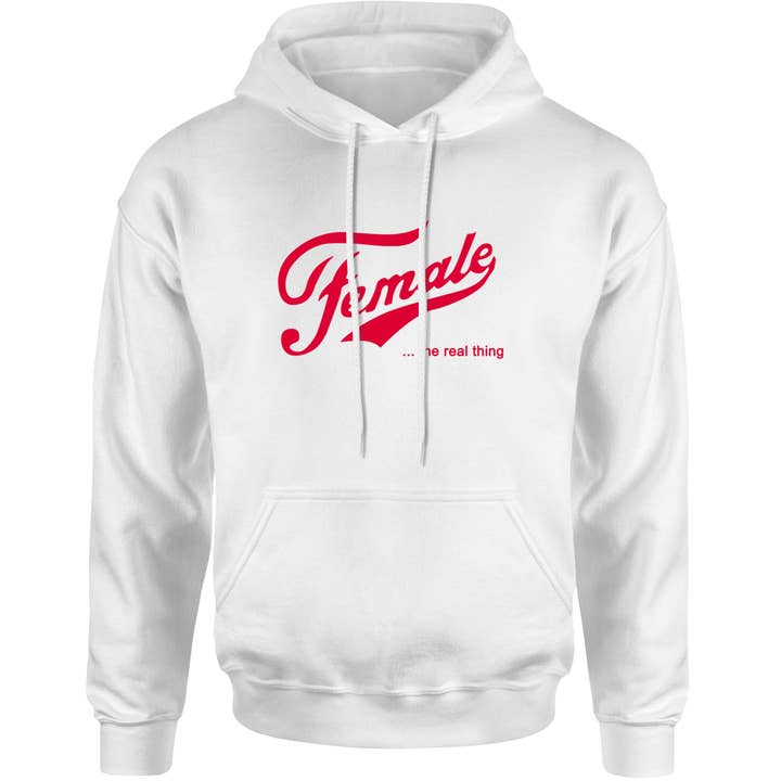 Chandail à capuchon The Real Thing unisexe pour femme pour la vente par Ferocitees