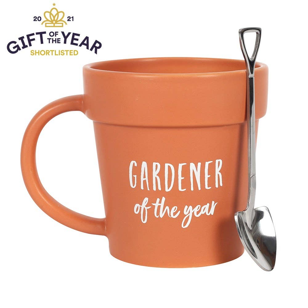 Something Different Wholesale - Wholesale Coffee Mug - Gardener of the Year Pot Mug and Shovel Spoon1