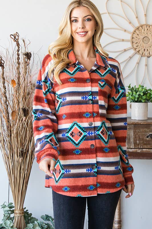 RUGGINA/MULTI GIACCA AZTECA MULTICOLORE CON MANICHE A SBUFFO EJ6712-10 in vendita all'ingrosso su Faire9