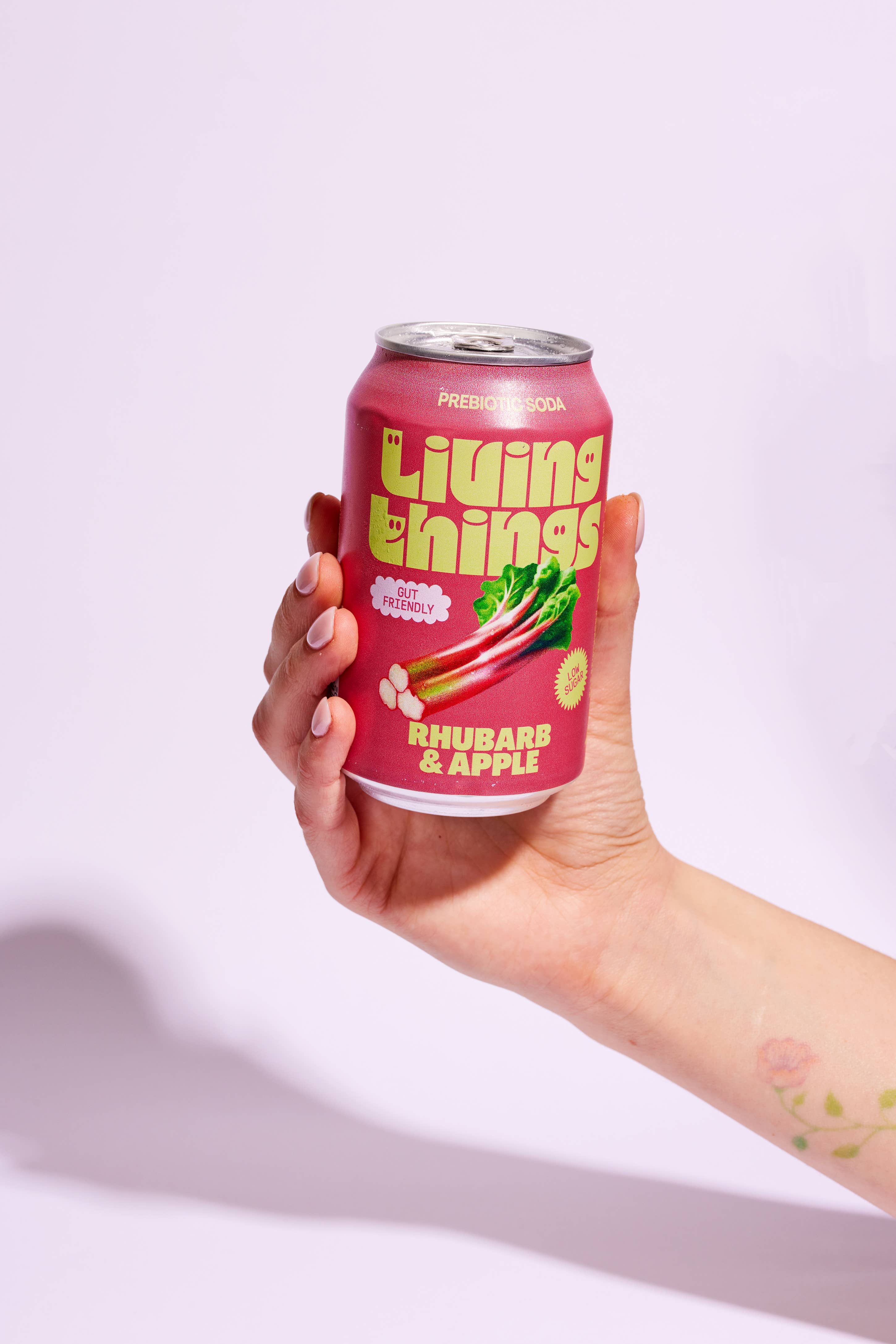 Living Things - Vendita all'ingrosso Bibite/bevande gassate - Soda Prebiotica al Rabarbaro e Mela - Living Things