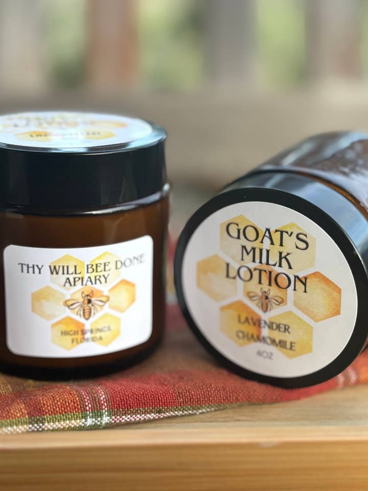 Goat Milk Hand and Body Lotion, Bee Gift, Unscented Skincare for wholesale by Thy Will Bee Done Apiary