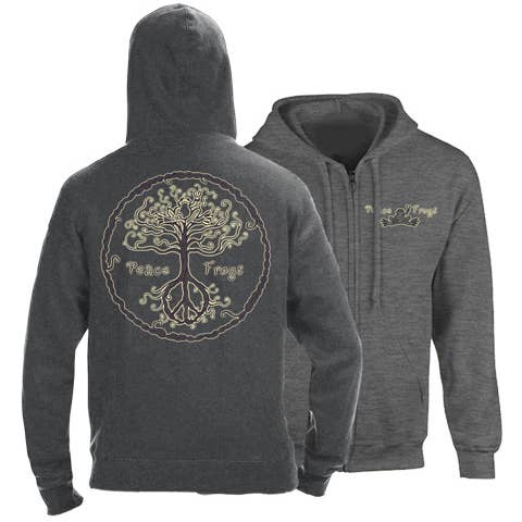 Sweat à capuche zippé Wild Tree pour adulte pour la vente par Peace Frogs