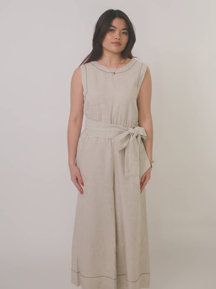 Palm Springs 100% hør jumpsuit for engroshandel hos All Bodies