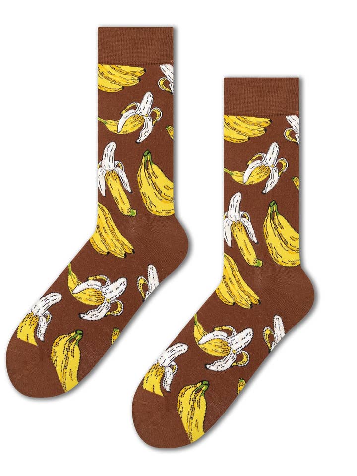 Sjove banan-sokker for engroshandel hos Marc JoJo