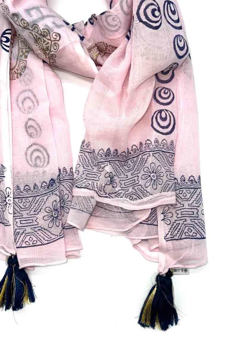 LINETA - Wholesale Scarf - Women's - C1 Indian cotton scarves6