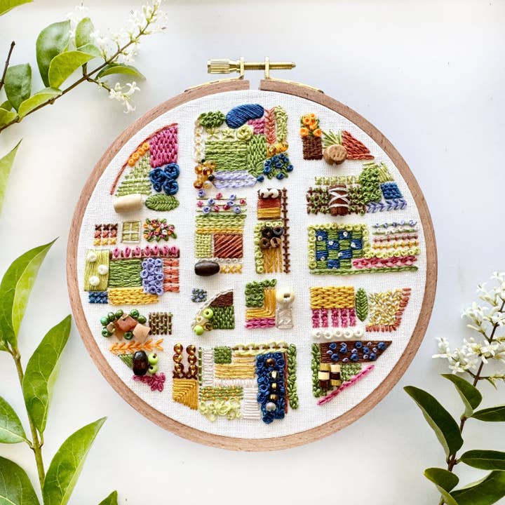 Rosanna Diggs Embroidery - Wholesale Embroidery/Cross Stitch Supplies - August in the Garden - Advanced Embroidery Kit6