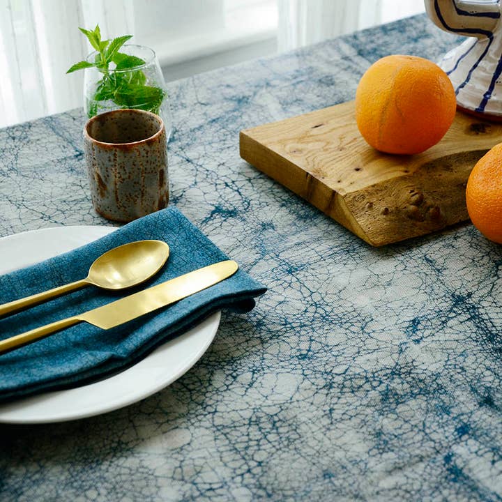 Ichcha - Wholesale Tablecloth - Organic Table Linens Naturally Hand Dyed Table Cloth | Paros