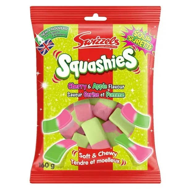 Echo Sales America - Wholesale Marshmallow - Swizzles Squashies Sour Cherry & Apple, Bag 160g case 10