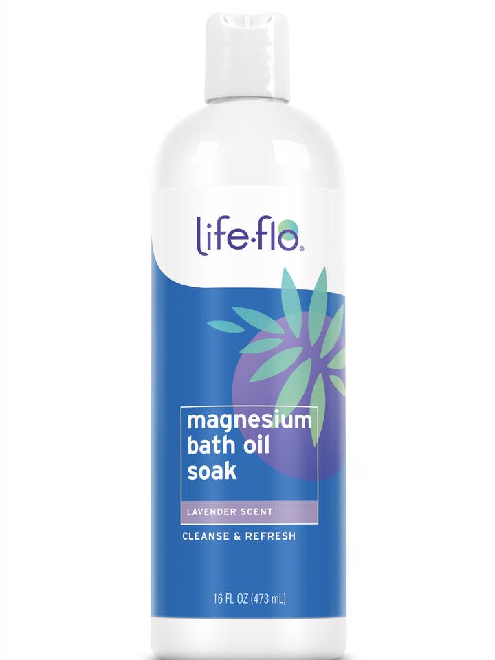 Magnesium Bath Oil Soak, Lavender 16oz for wholesale by Life-Flo