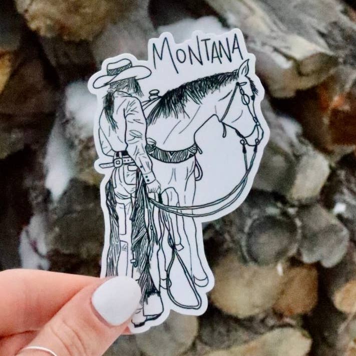 Montana Cowgirl | Sticker for wholesale by Nellie Nicole Designs