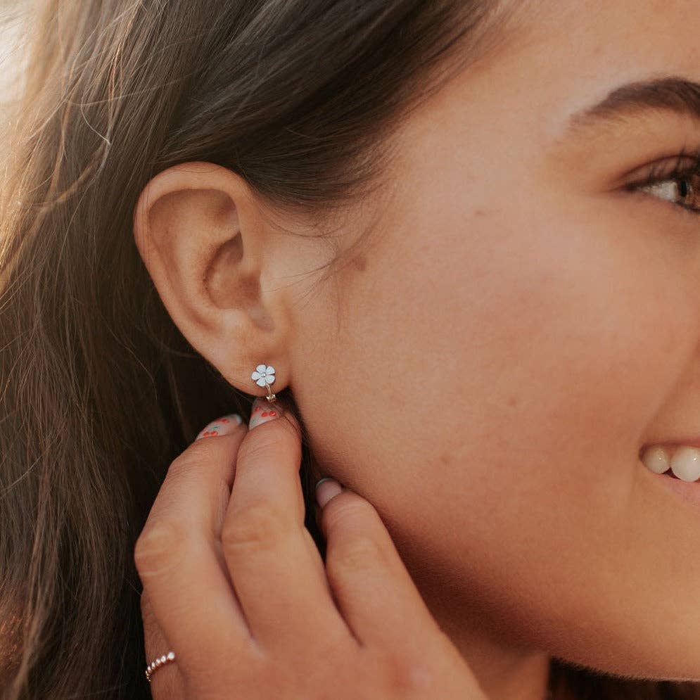 Mauve Jewelry Co. - Wholesale Huggie Earrings - Flower Mini Hoops2