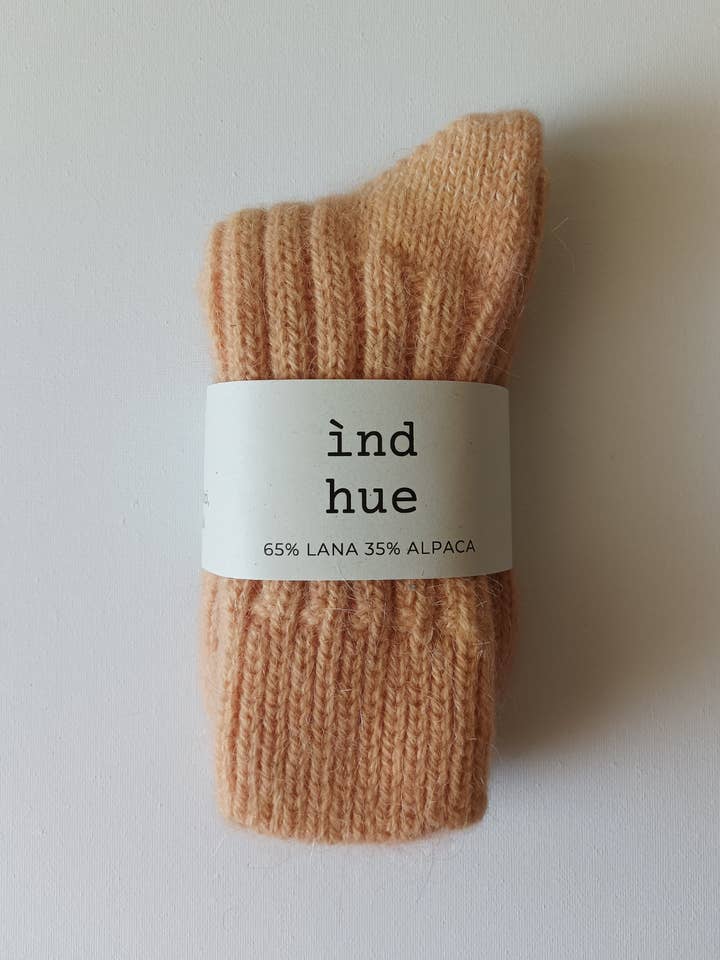 NATURLIGT FÄRGADE KORTA STRUMPOR I ULL OCH ALPACKA för wholesale av indhue
