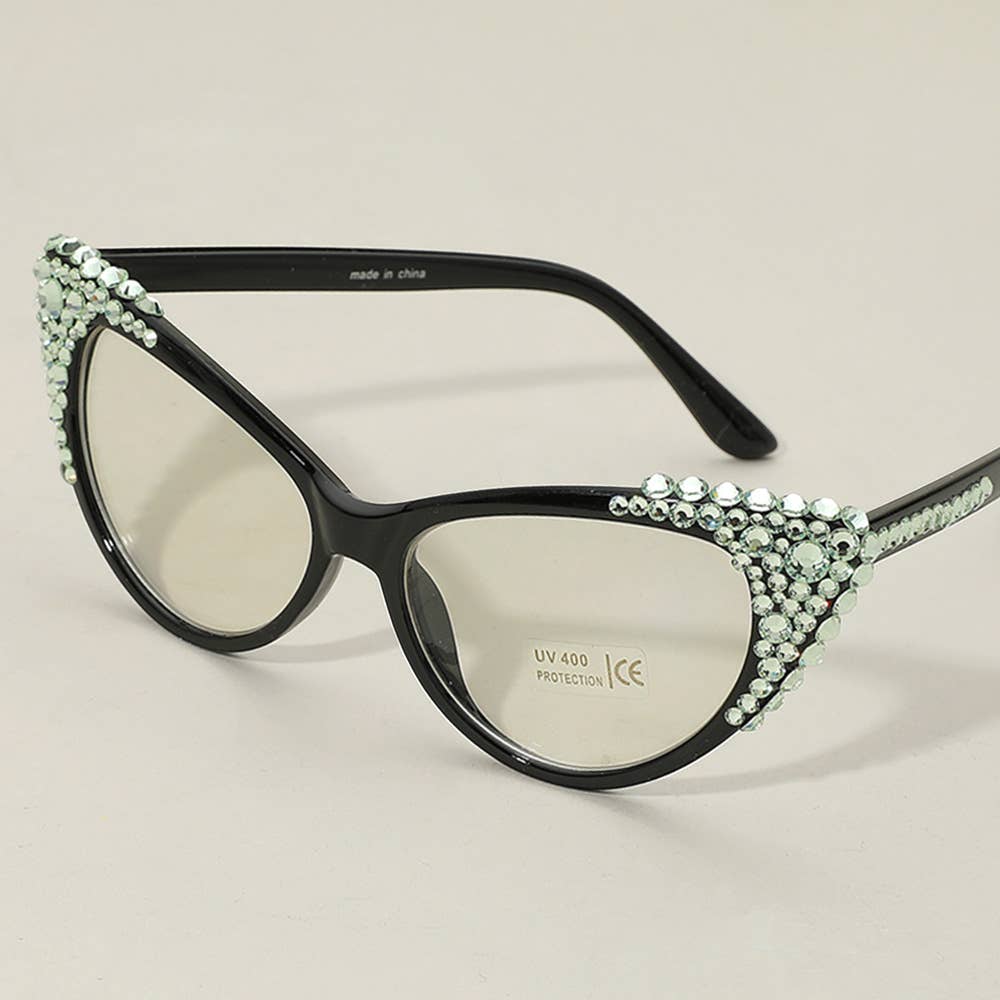 Sensibling Corp. - Wholesale Sunglasses - Women's - Bubbly Austrian Crystal Cat Eye Optical Glasses9