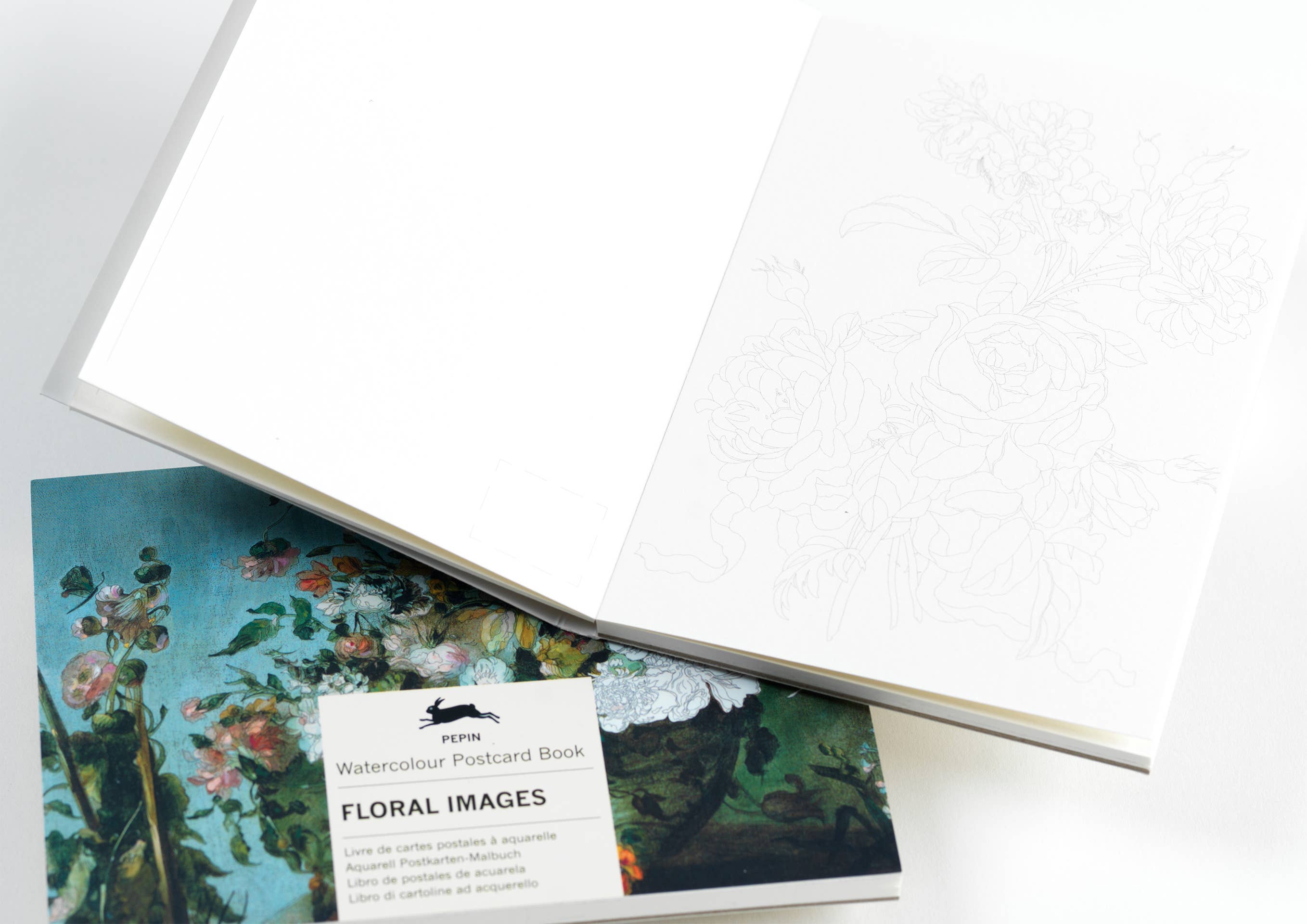 Pepin Press - Vente Assortiment de cartes postales - Livre de cartes postales aquarelle avec images florales1