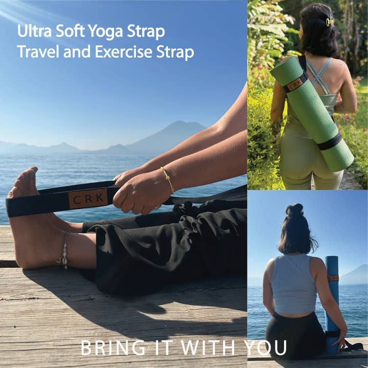 Crk - Wholesale Yoga Strap/Band - The Black Strap • Yoga Mat Carrying Strap and Exercise Strap2