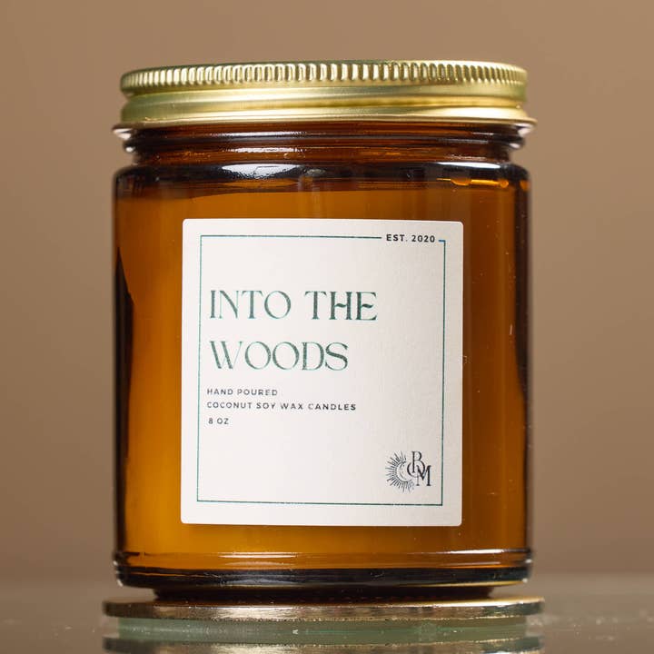 Into the Woods - Coconut Soy Wax Candle for wholesale by Black Moon Co.