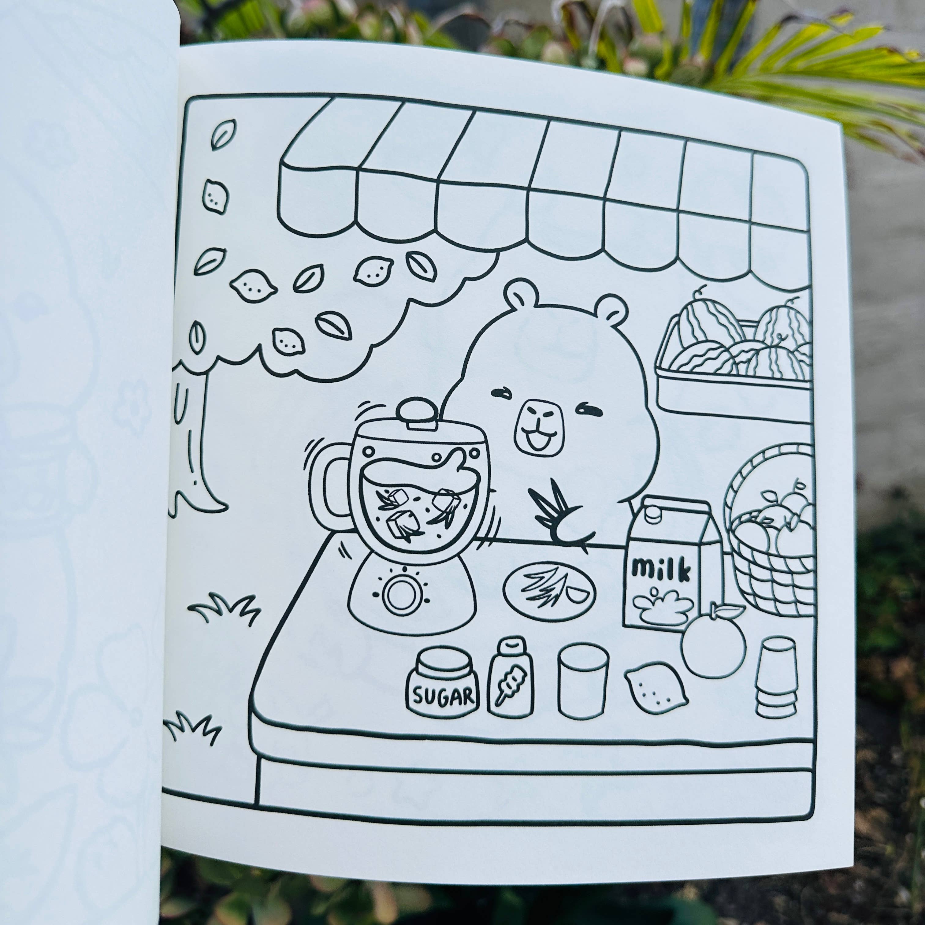 CapyFun - Wholesale Coloring & Activity Book - Adult - Signed Edition CAPYBARA BUBBLE TEA coloring book7