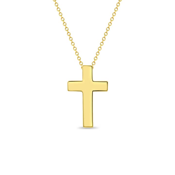 14k Gold Star Cutout Cross Kids / Children's / Girl Necklace for wholesale by In Season Jewelry