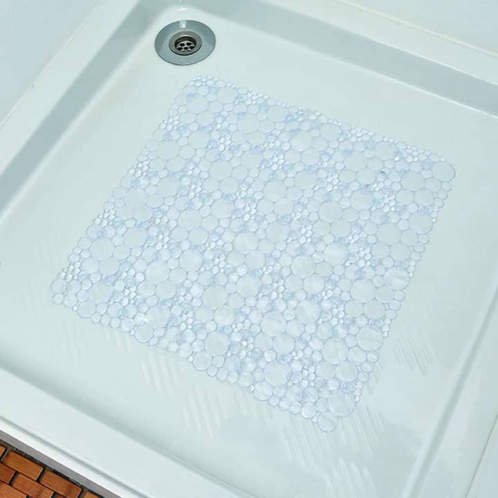 Bubbles Non-Slip Square Shower Mat 20″L X 20″W for wholesale by Evideco French Home Goods