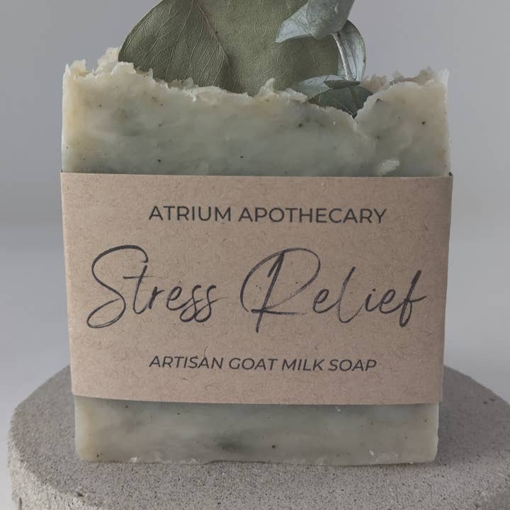 Stress Relief Artisan Soap Bar | Fresh Mint | Fruity for wholesale by Atrium Apothecary Inc
