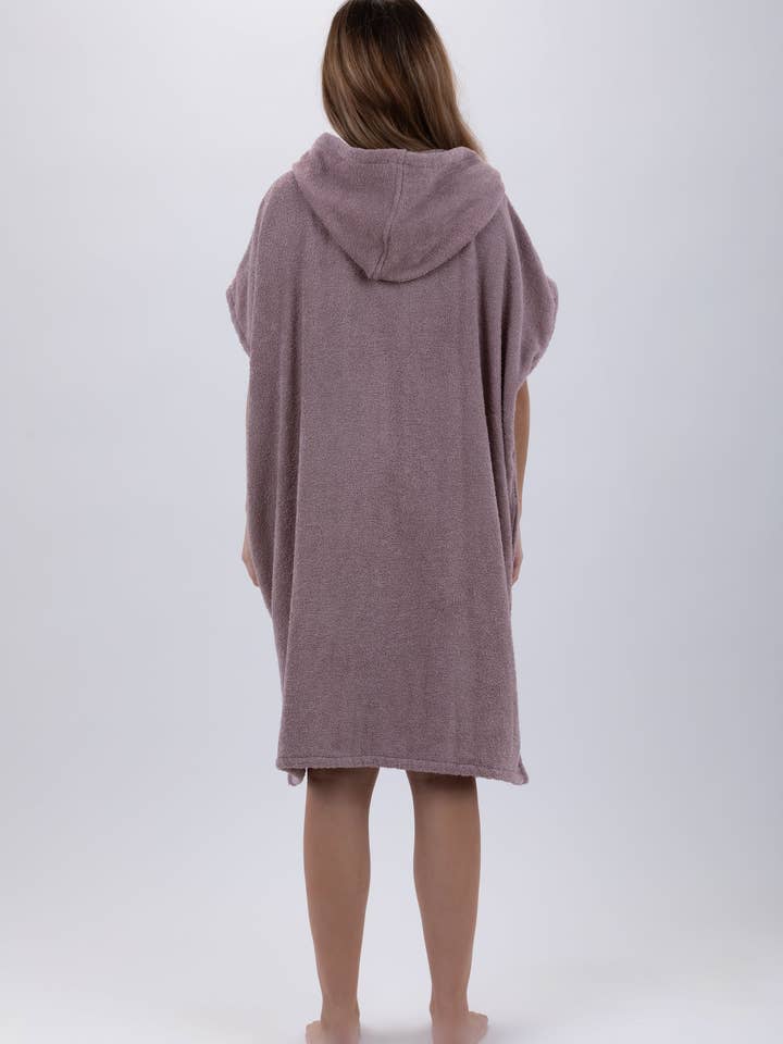 PACIFIQUE SUD - Wholesale Poncho - Dames - Poncho Surf Bruin - Eén maat - Katoen - Mouwloos - Met Ritssluiting