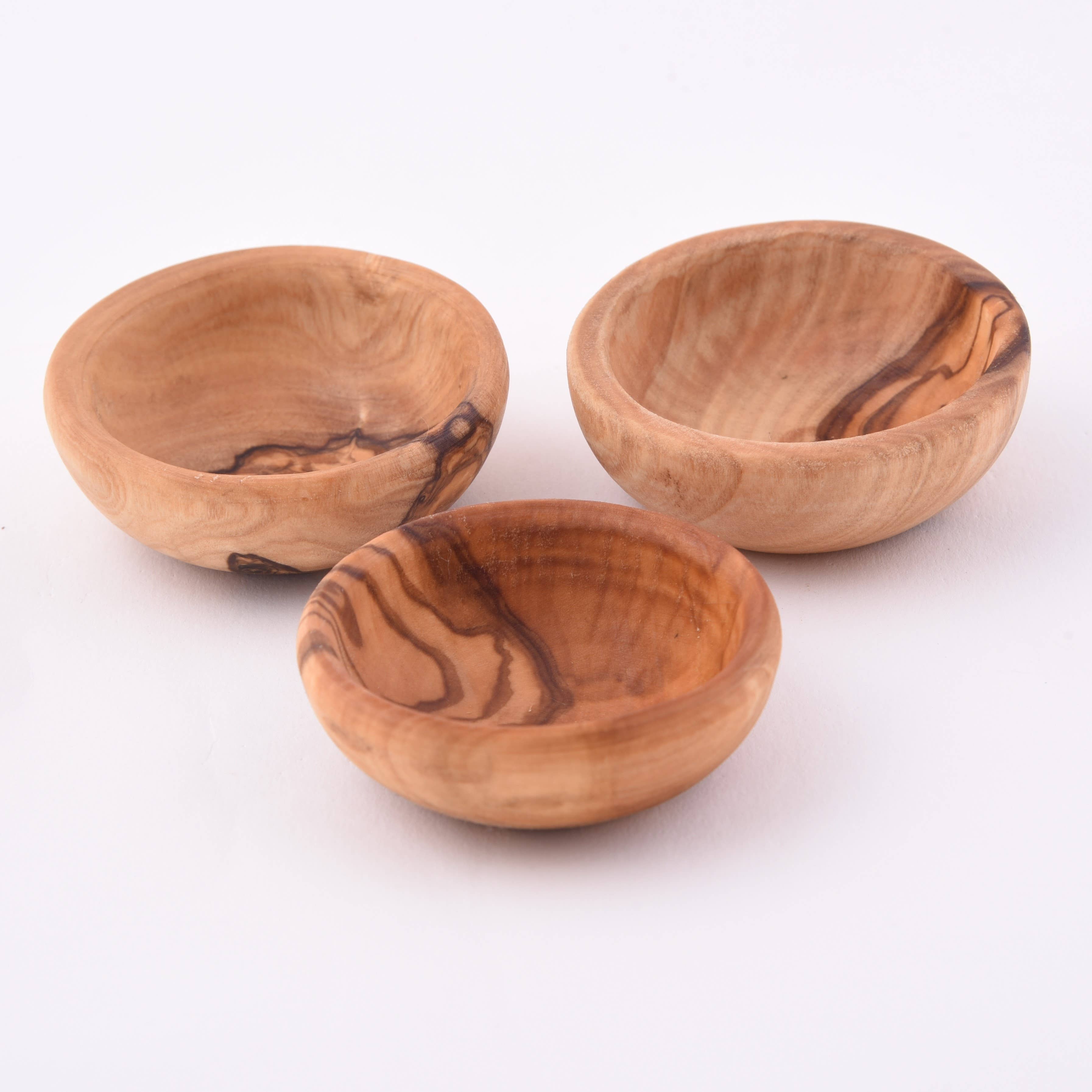 Carré Olive Wood - Venta al por mayor Bandejas/platos/boles decorativos - Mini cuenco de madera de olivo1