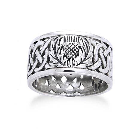 Silver Insanity – Großhandel Ehering/Ring – Hochzeitsring aus Sterlingsilber mit schottischem Distel-Celtic-Knoten, 11 mm breit3