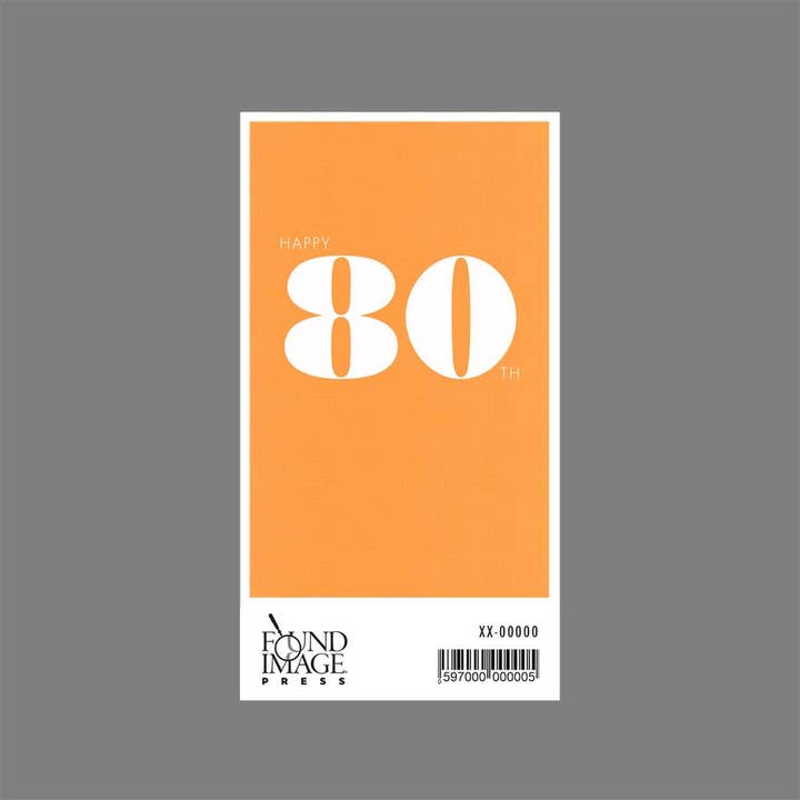 Found Image Press - Wholesale Sticker - Sticker HB-498 Fijne 80e verjaardag1