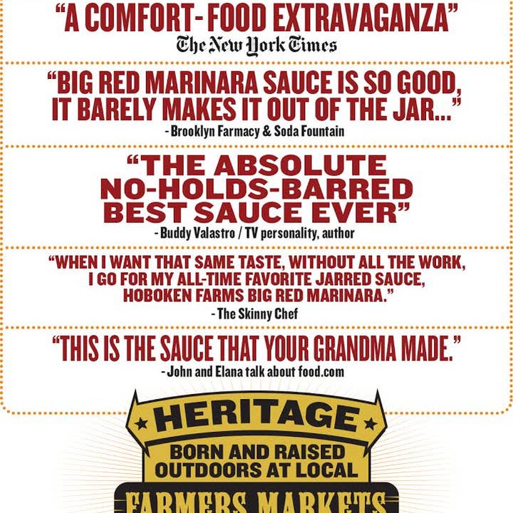 Hoboken Farms - Wholesale Pasta Sauce - Hoboken Farms Basil Marinara 6 Pack