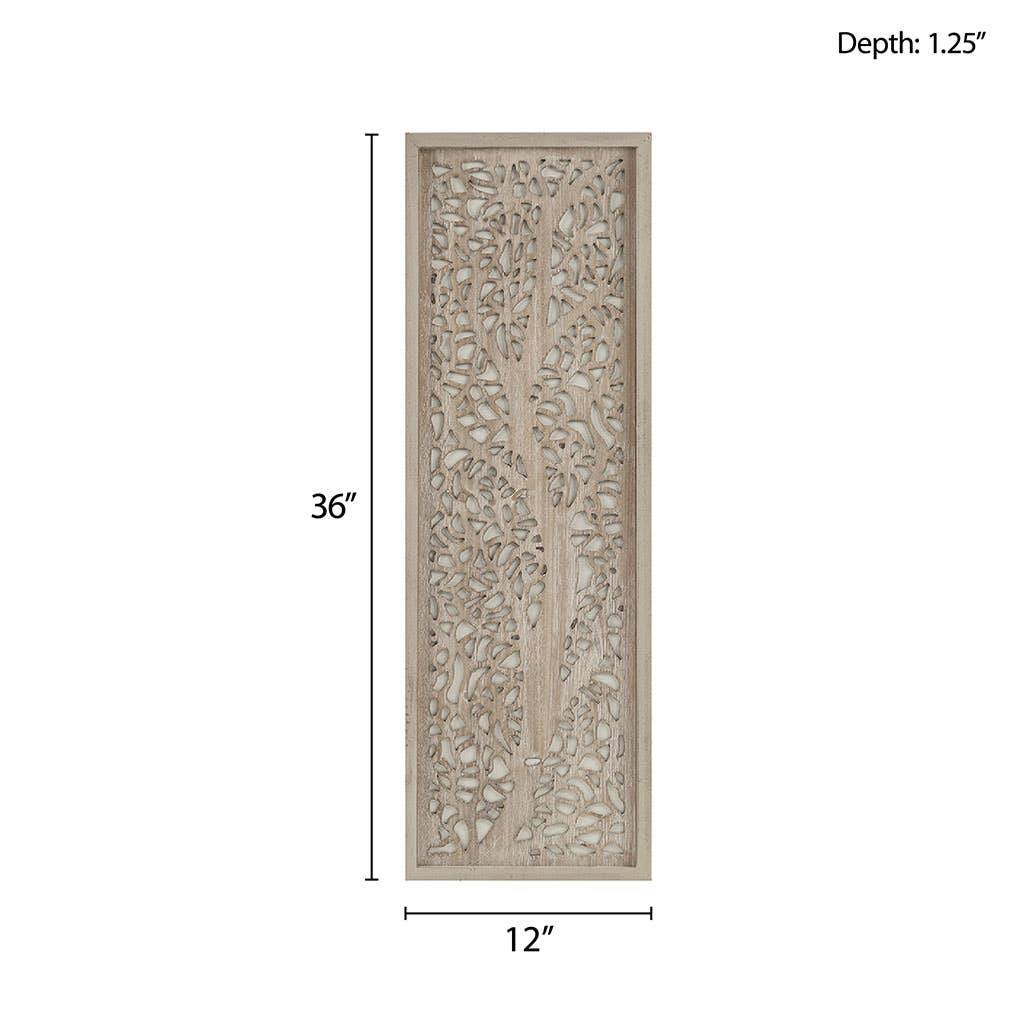 Olliix - Wholesale Wall Accent - Botanical Carved Branches Reclaimed Wood Wall Decor, Natural7