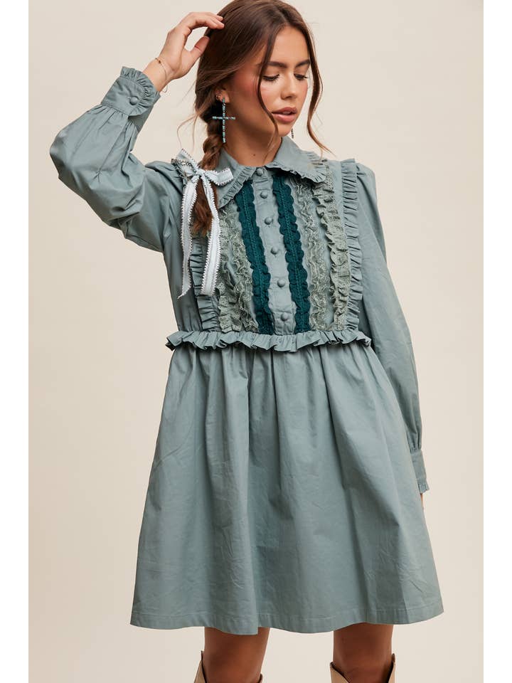 Listicle - Wholesale Dress – Women's - Floral Ruffle Mini Dress12